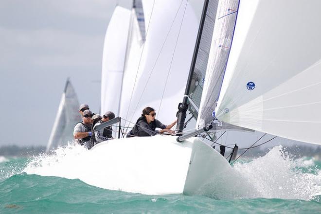 Jessica Koenig on Monsoon USA851 at the 2015 Miami Yacht Club Melges 24 Invitational regatta © Petey Crawford / penaltyboxproductions.com
